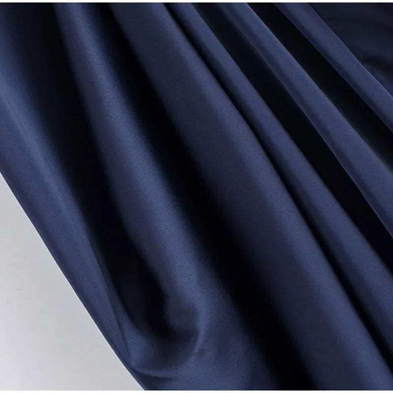 Audrey Satin Halter Backless Maxi Dress