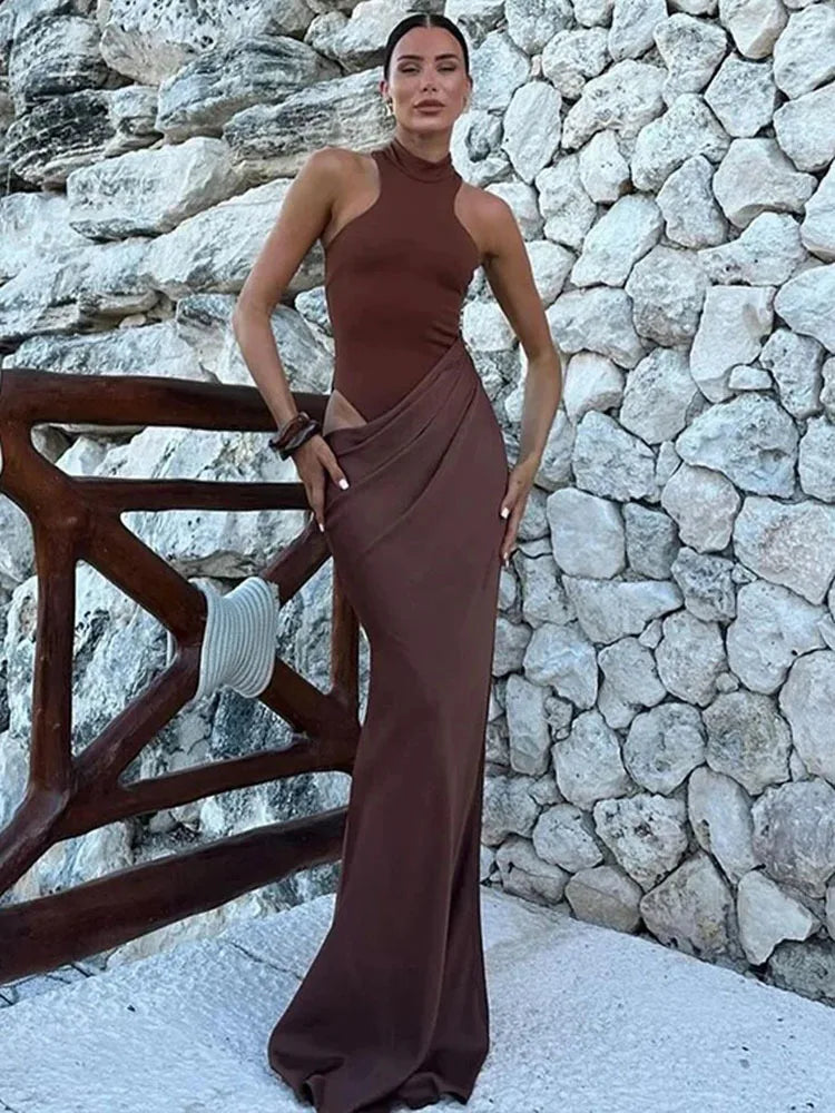 Juiana Satin Maxi Dress