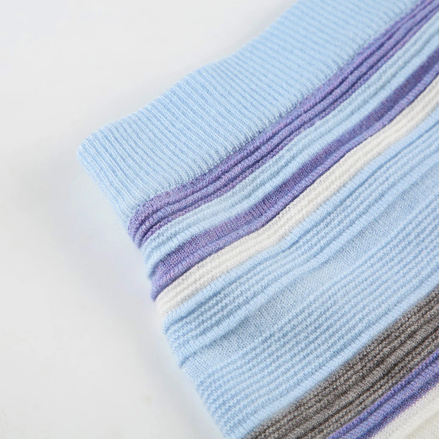 Striped Contrast Mini Skirt Set