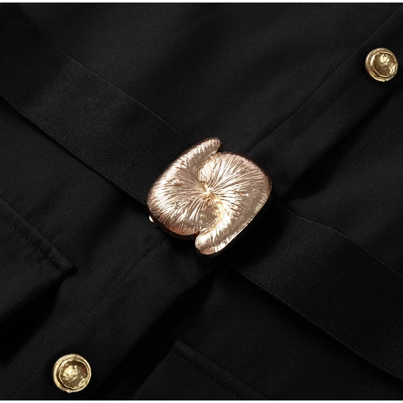 Meski Black Sleeveless Midi Dresses