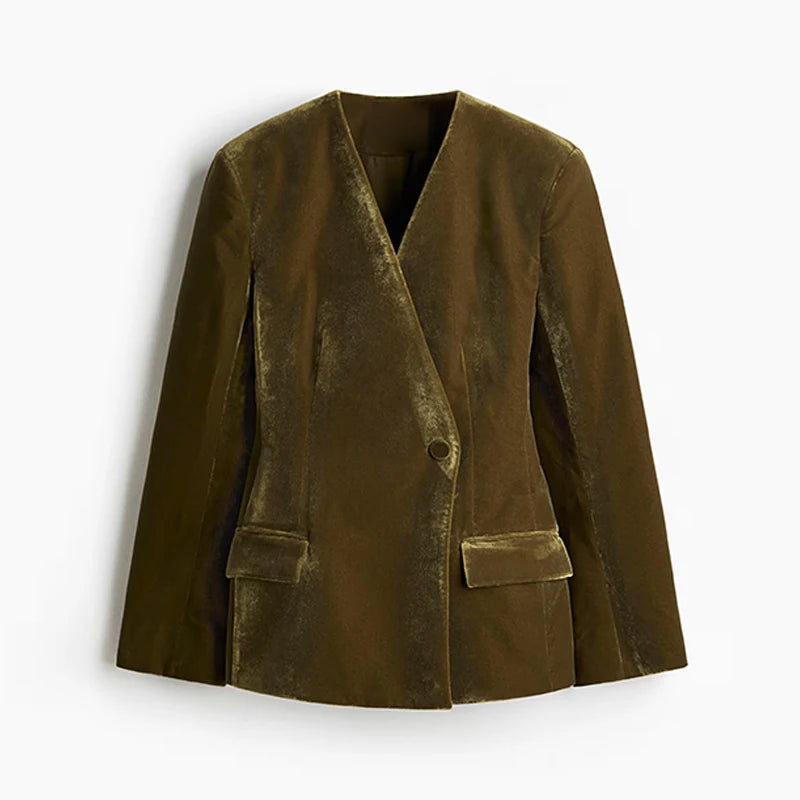 Velvet Blazer Pants Set