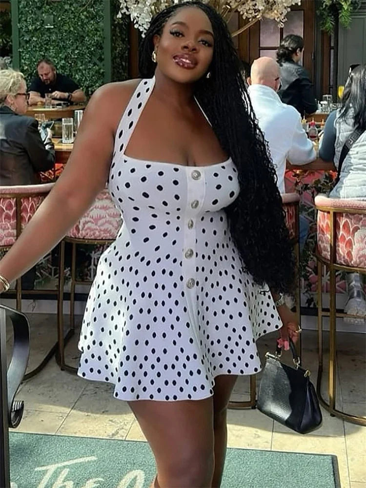 Perry Polka Dot Contrast Mini Dress