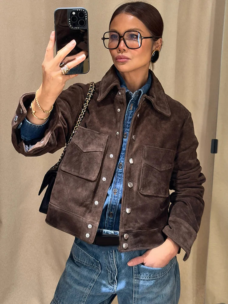 Retro Brown Suede Jackets