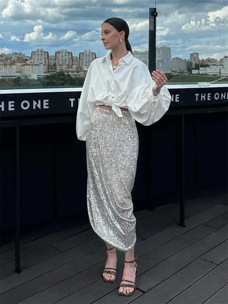 MARICIA Sequin Skirt