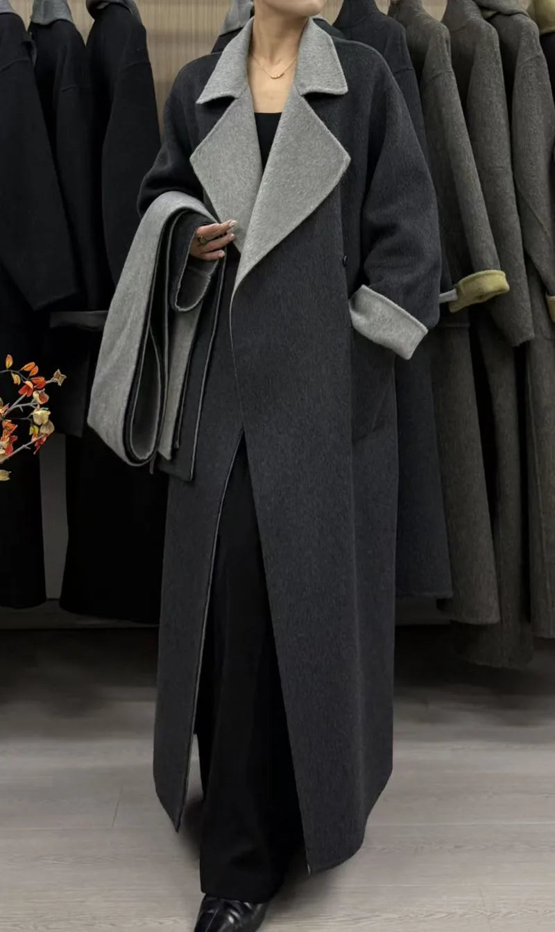 Lana Double Sided Wool Coat+Shawl