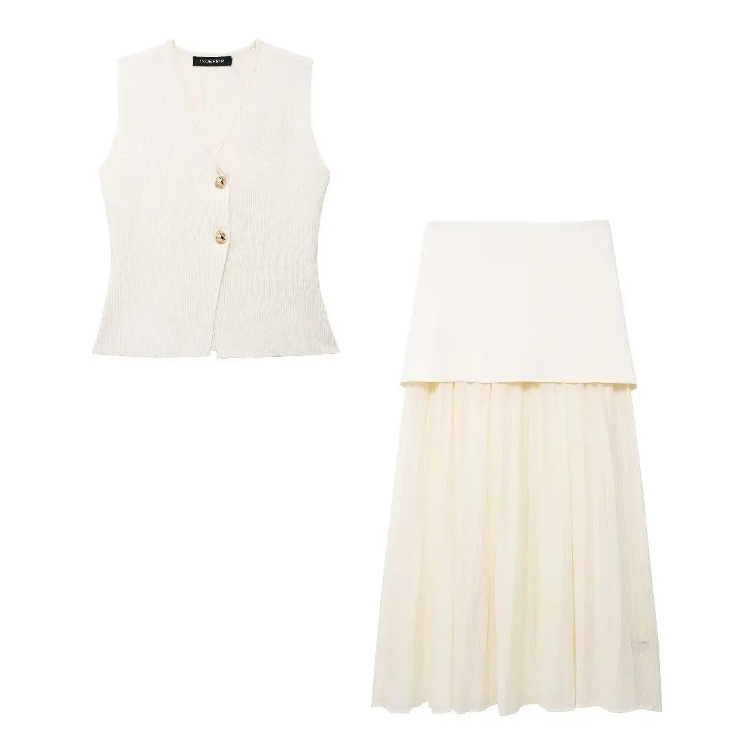Brayana Vest and Skirt Set