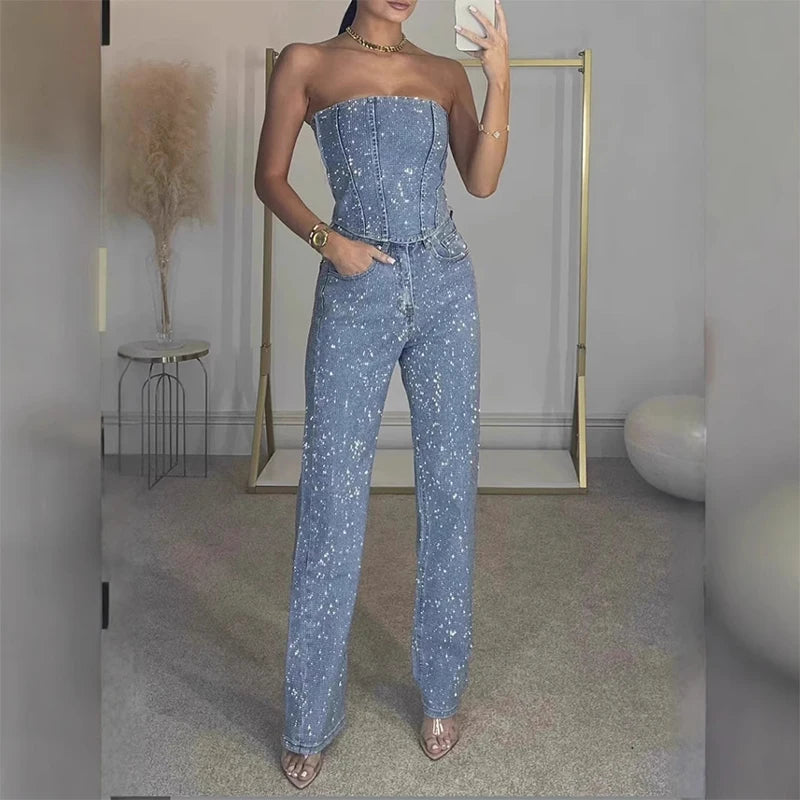Diamond Jeans Set
