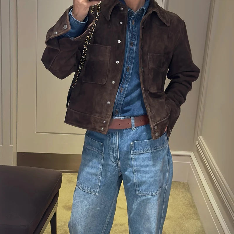Retro Brown Suede Jackets