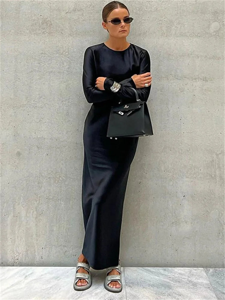Satin Maxi Dress