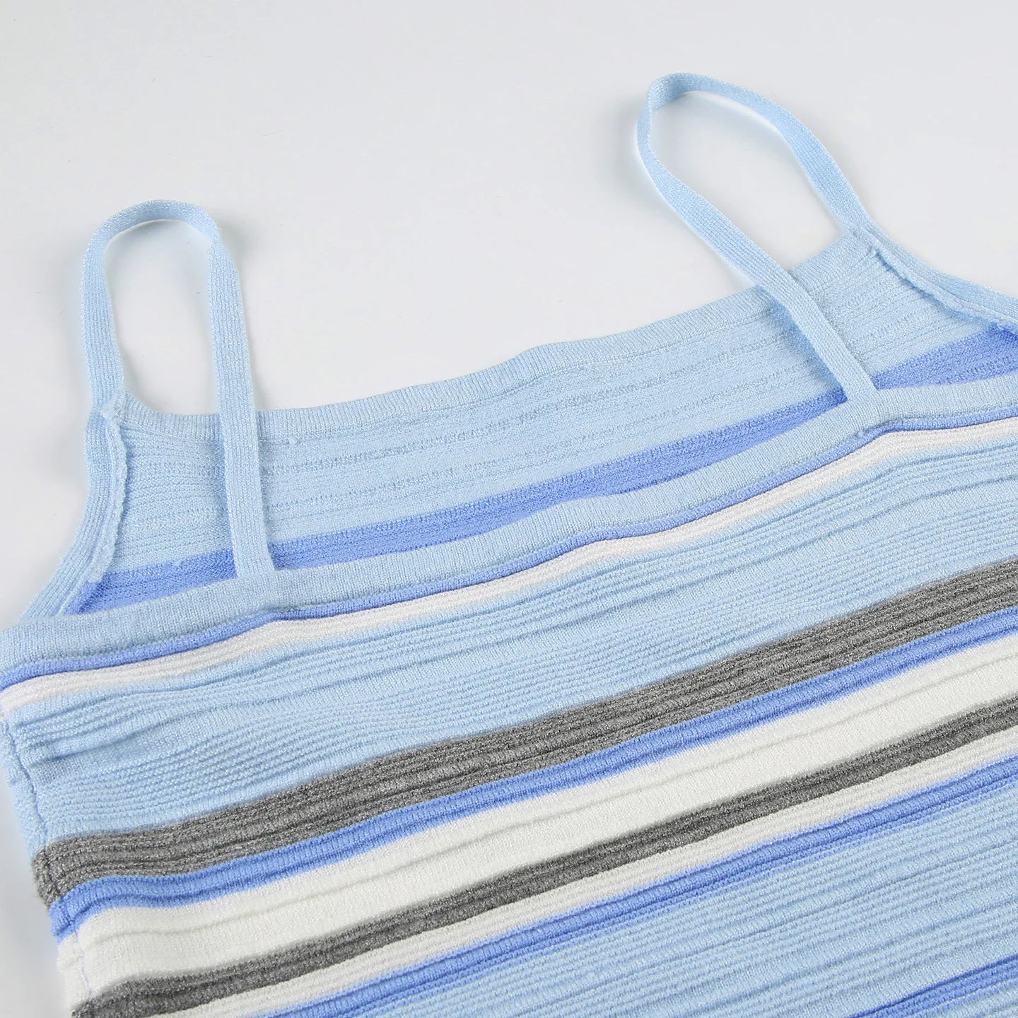 Striped Contrast Mini Skirt Set