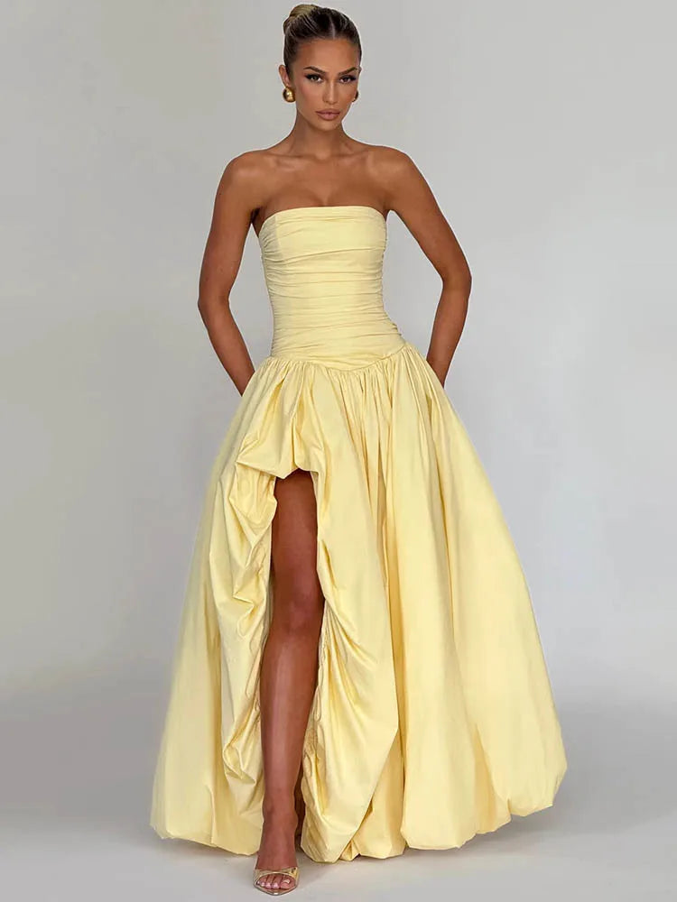 Julian Off-shoulder Strapless Maxi Dress