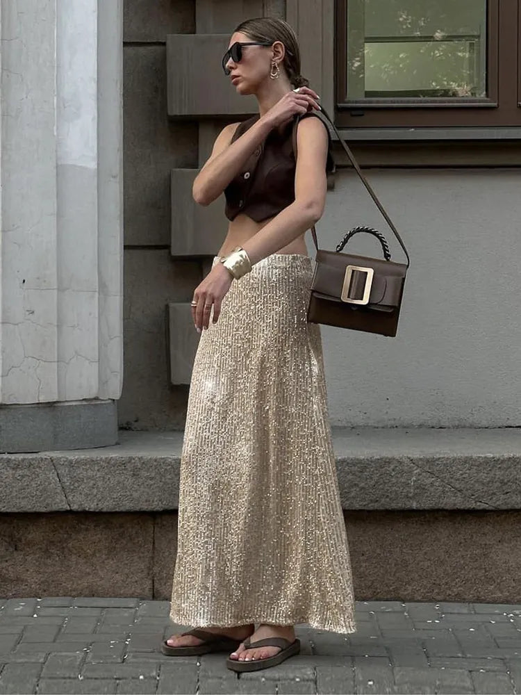 MARICIA Sequin Skirt