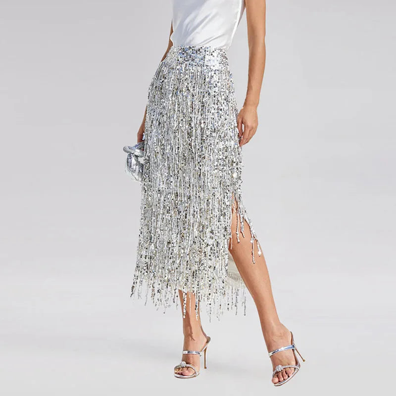 Glitter Sequined Skirt