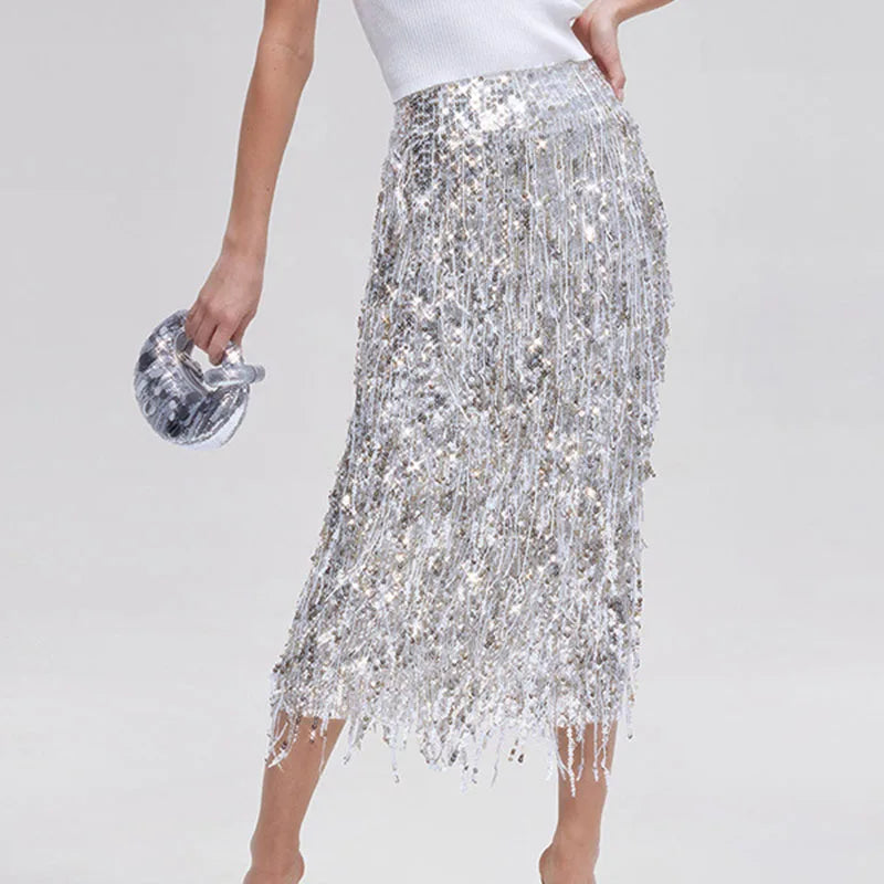 Glitter Sequined Skirt