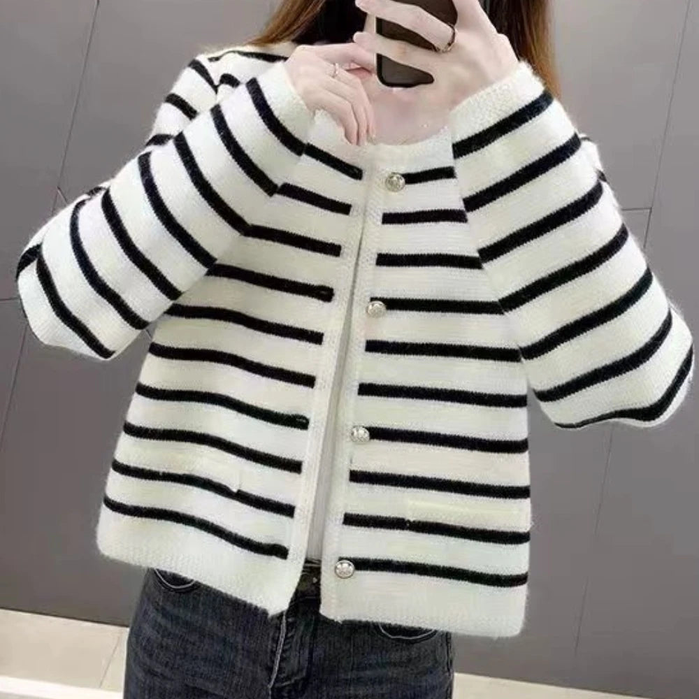 Oles Stripe Casual Office Jacket