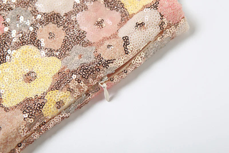 Floral Sequin Nightclub Dress