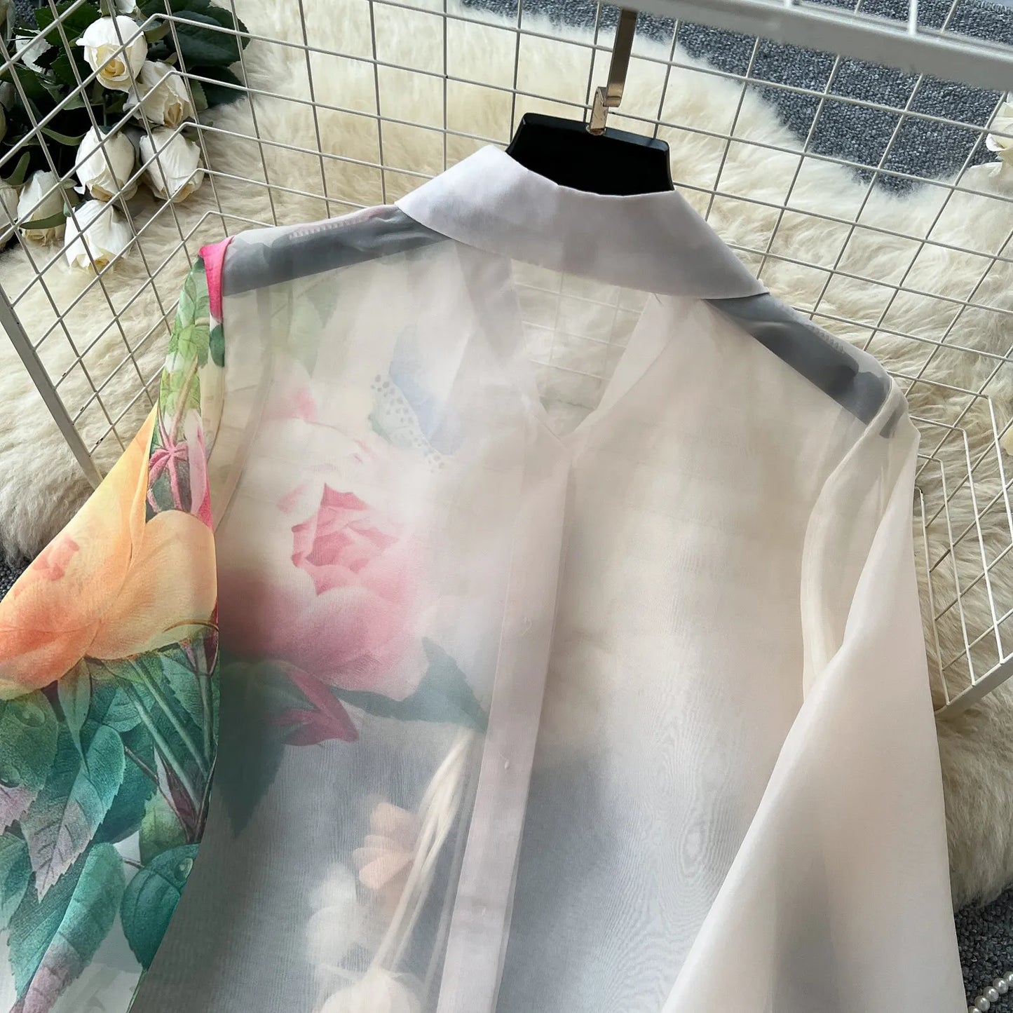 Evelina Chiffon Floral Set