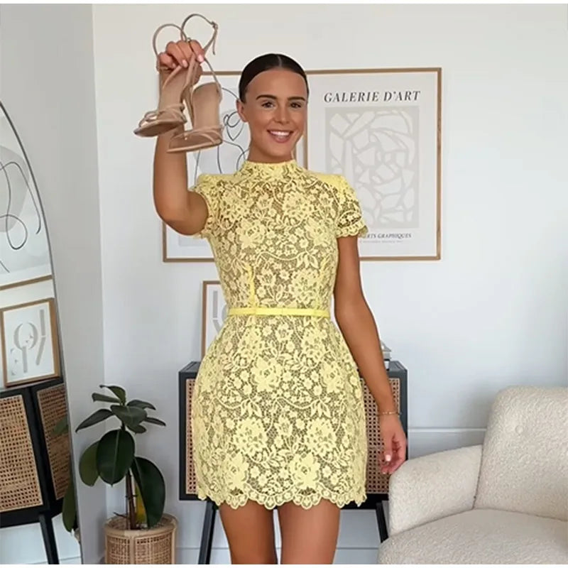 Triz Chic Butter Yellow Dress