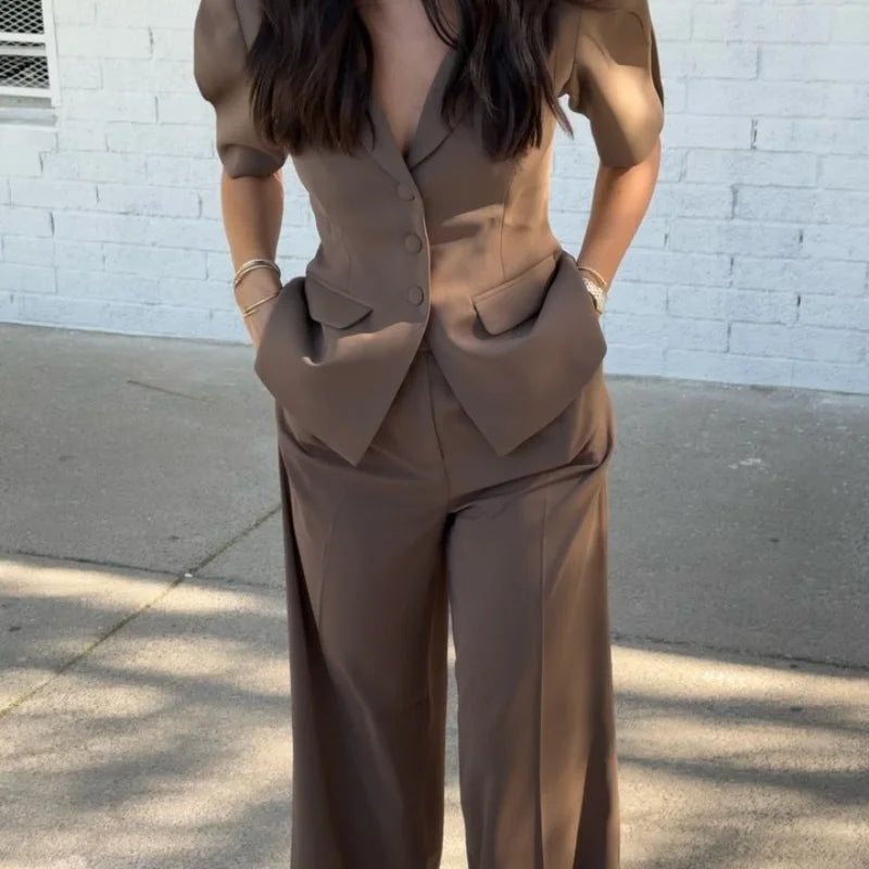 Sofi Blazer Wide Pants Set