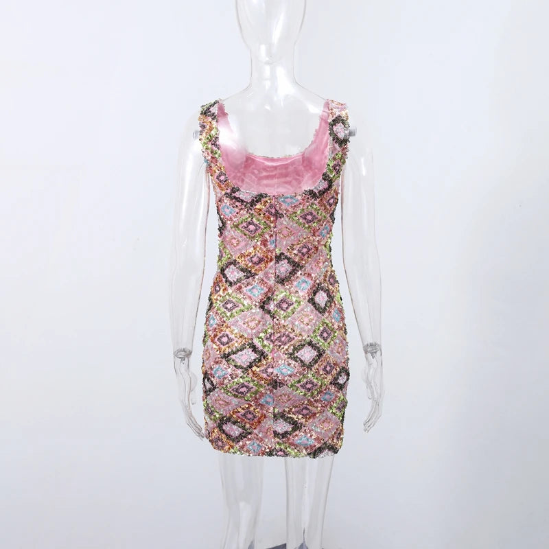 Sexy Sequined Short Dress