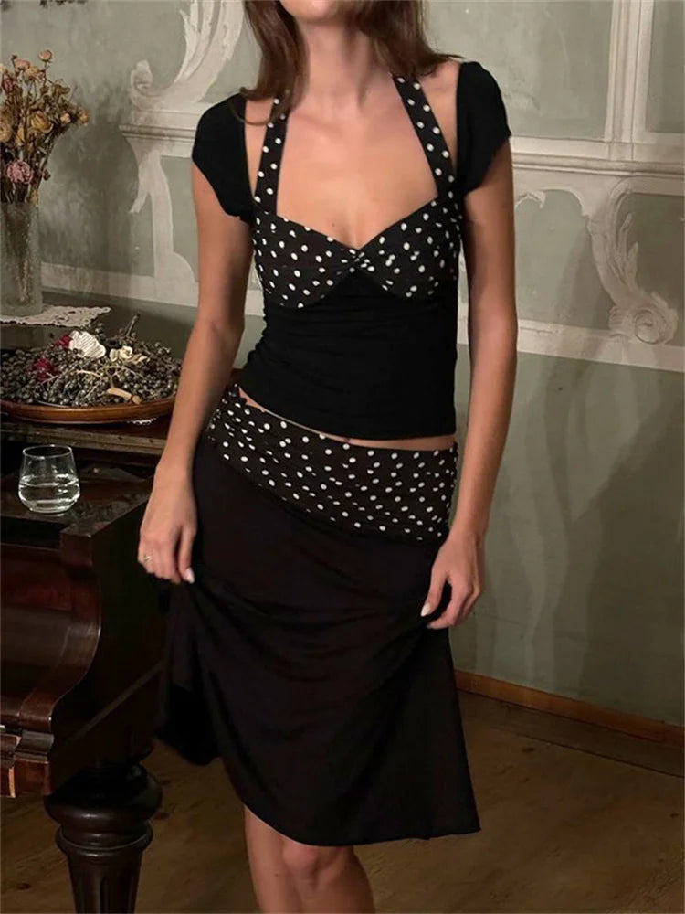 Polka Skirt Sets