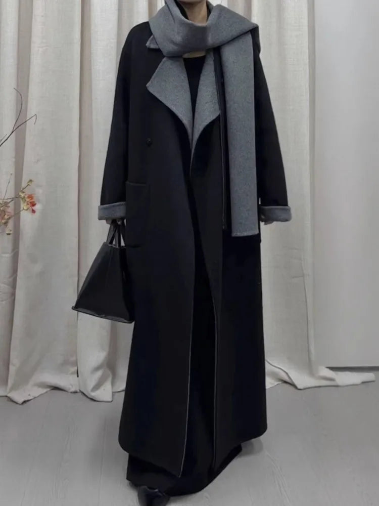 Lana Double Sided Wool Coat+Shawl