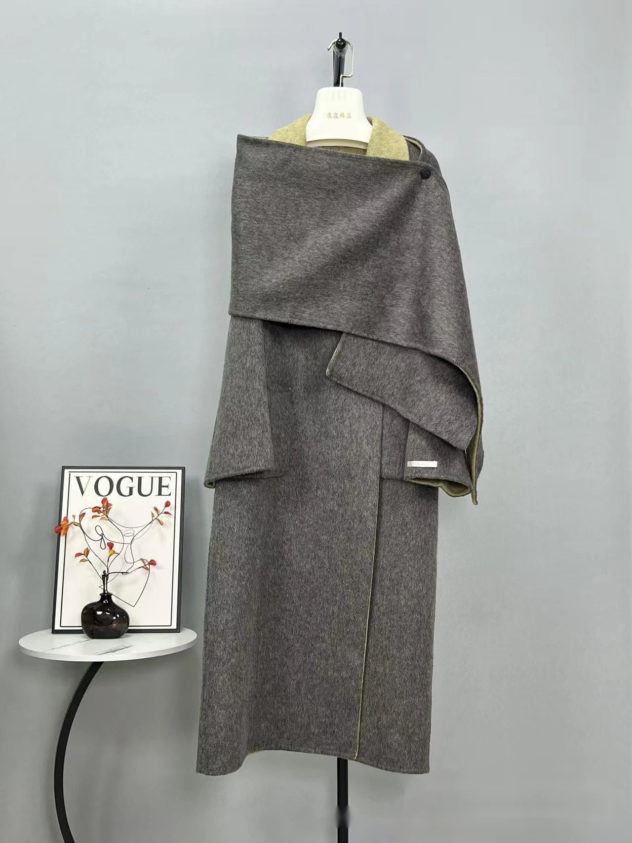 Lana Double Sided Wool Coat+Shawl