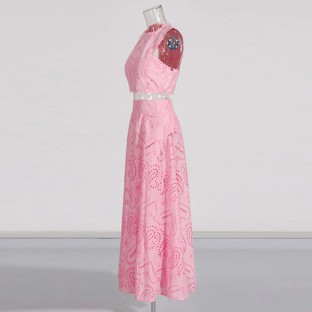 Embroidered Two Piece Set