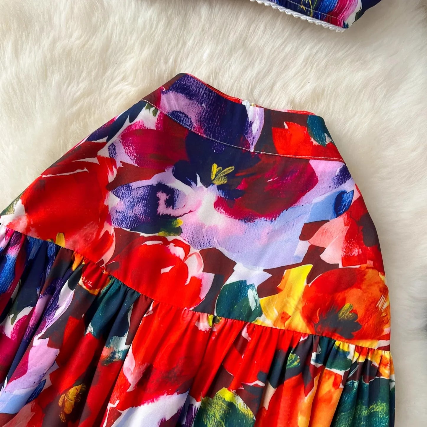 Summer Flower Skirt Set