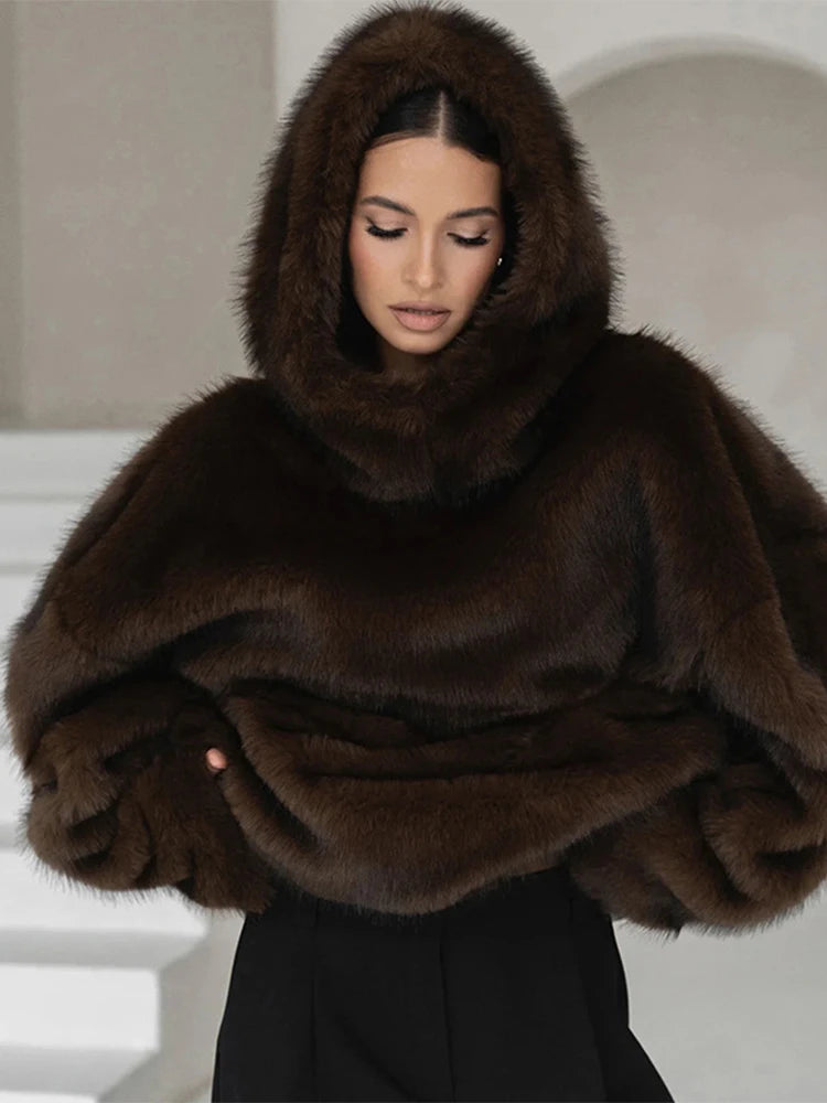 Fur Hooded Sweater