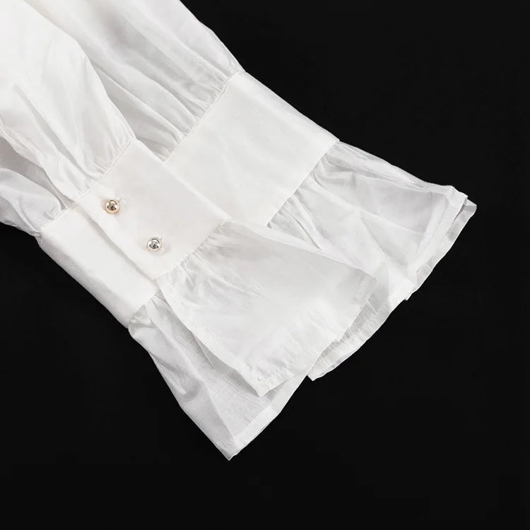 Alla Loose Long Sleeve Patchwork Blouse