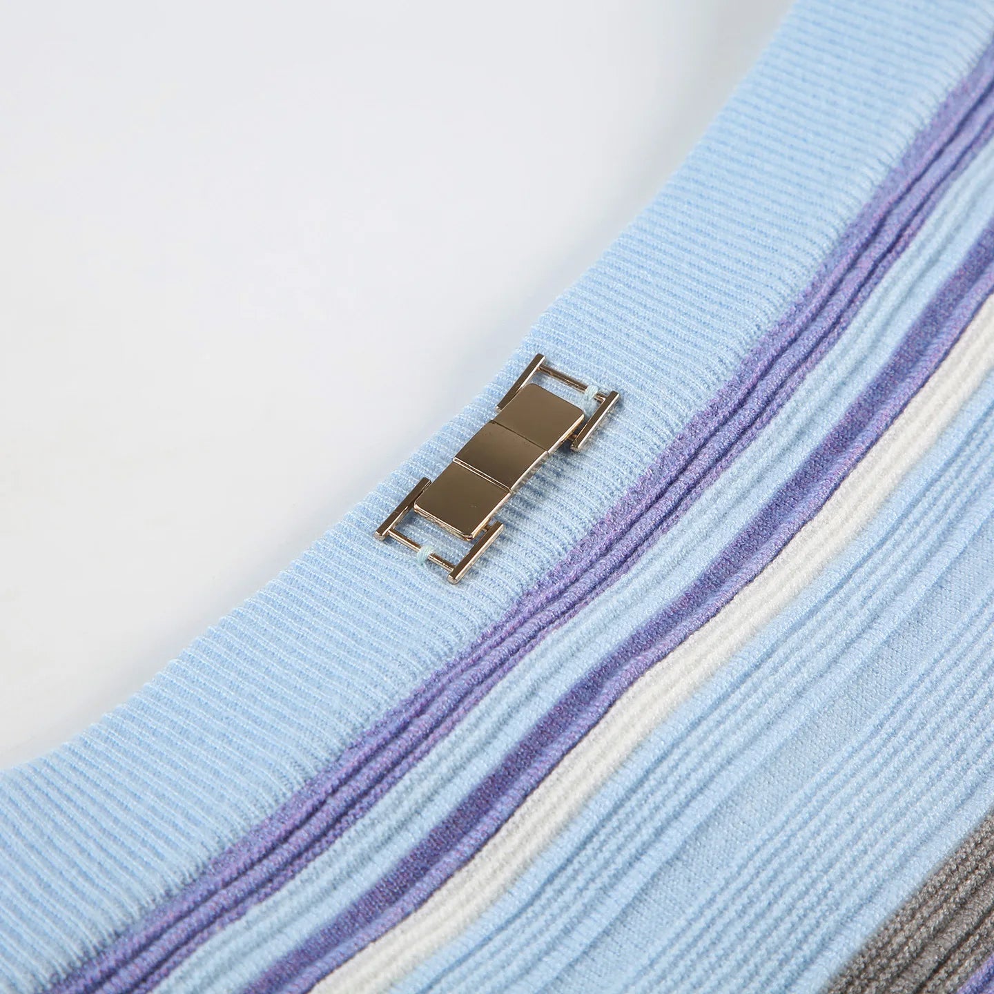 Striped Contrast Mini Skirt Set