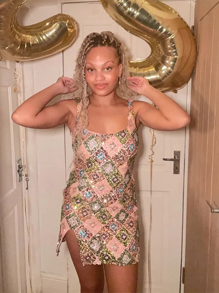 Sexy Sequined Short Dress