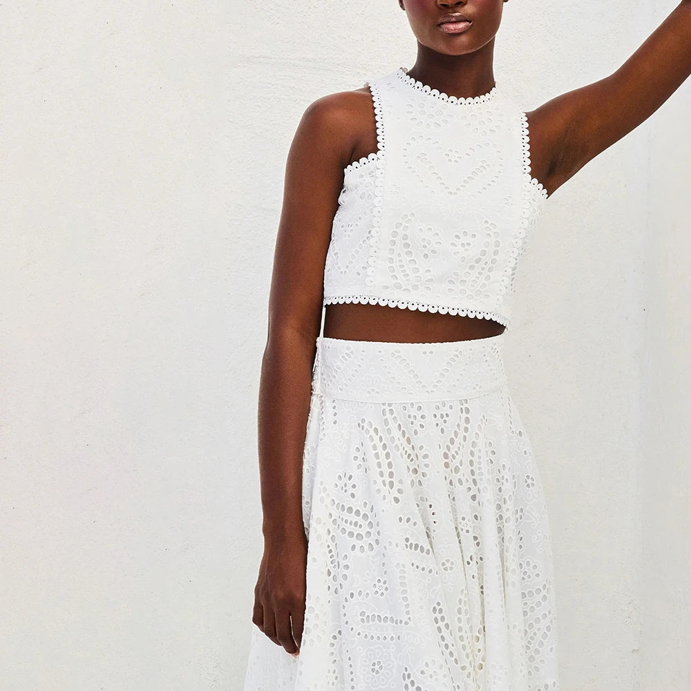 Embroidered Two Piece Set