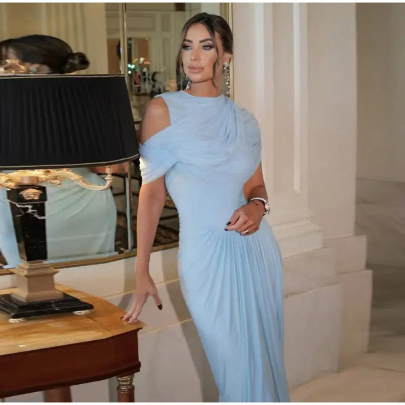 Asymmetrical Maxi Dress Women