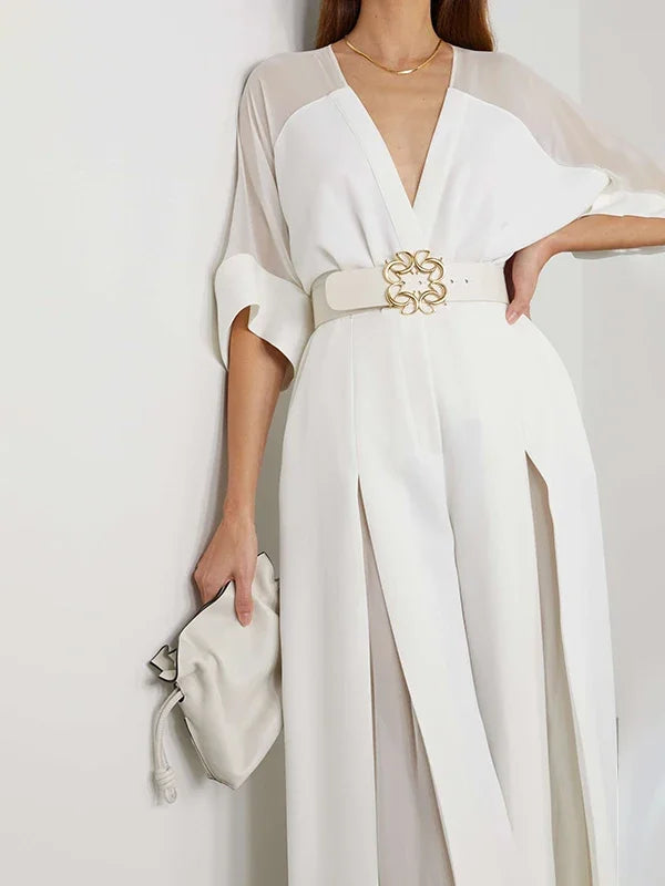 Lady White Suit
