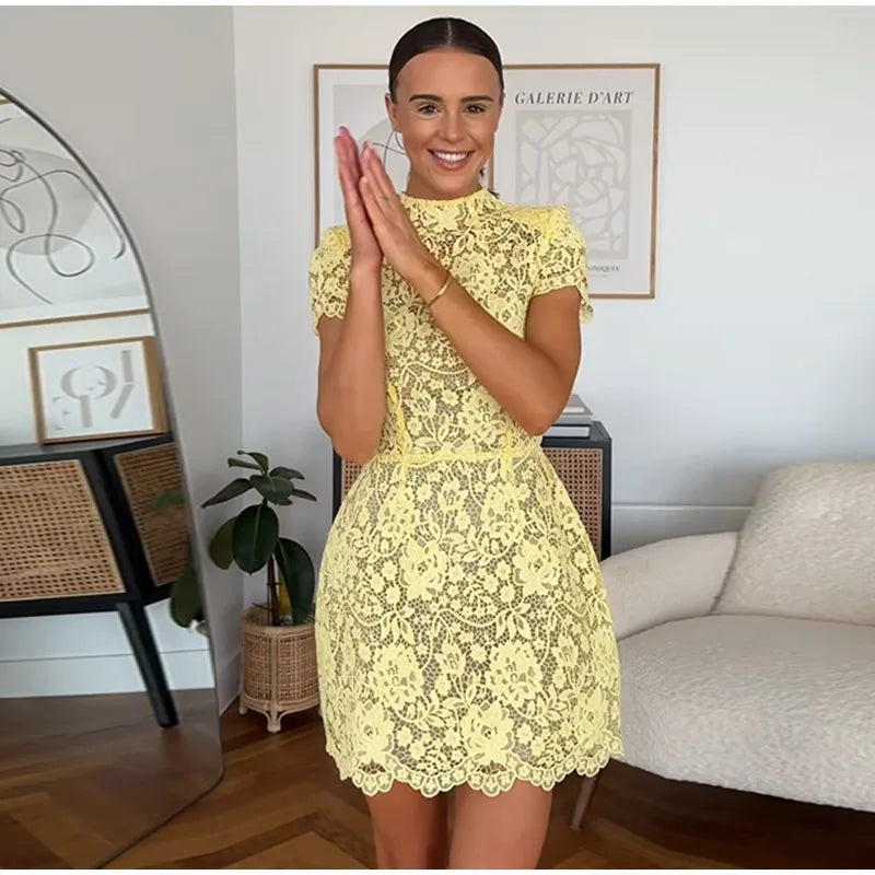 Triz Chic Butter Yellow Dress