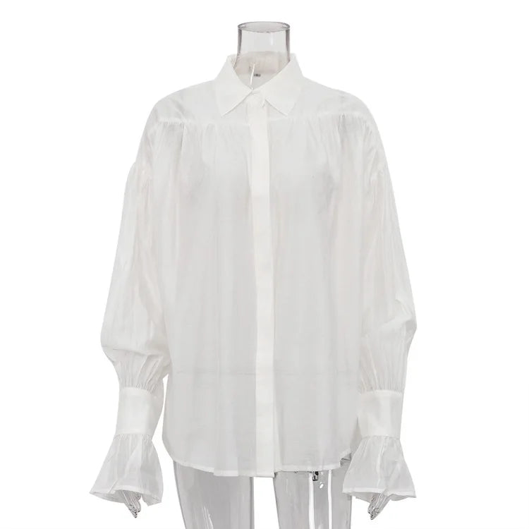 Alla Loose Long Sleeve Patchwork Blouse