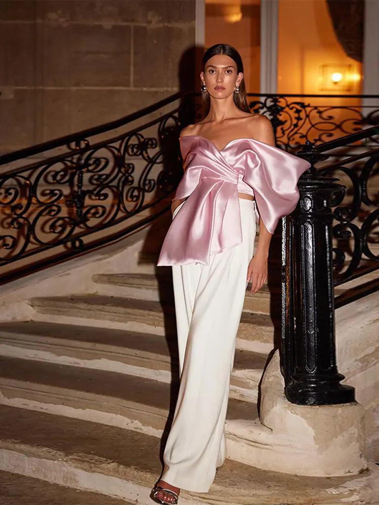 Pinky Satin Blouse