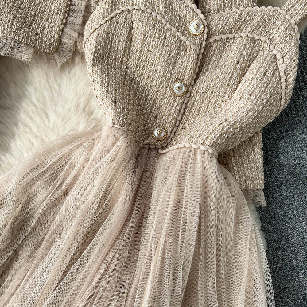 OMELLA Midi Dress +Tweed Jacket