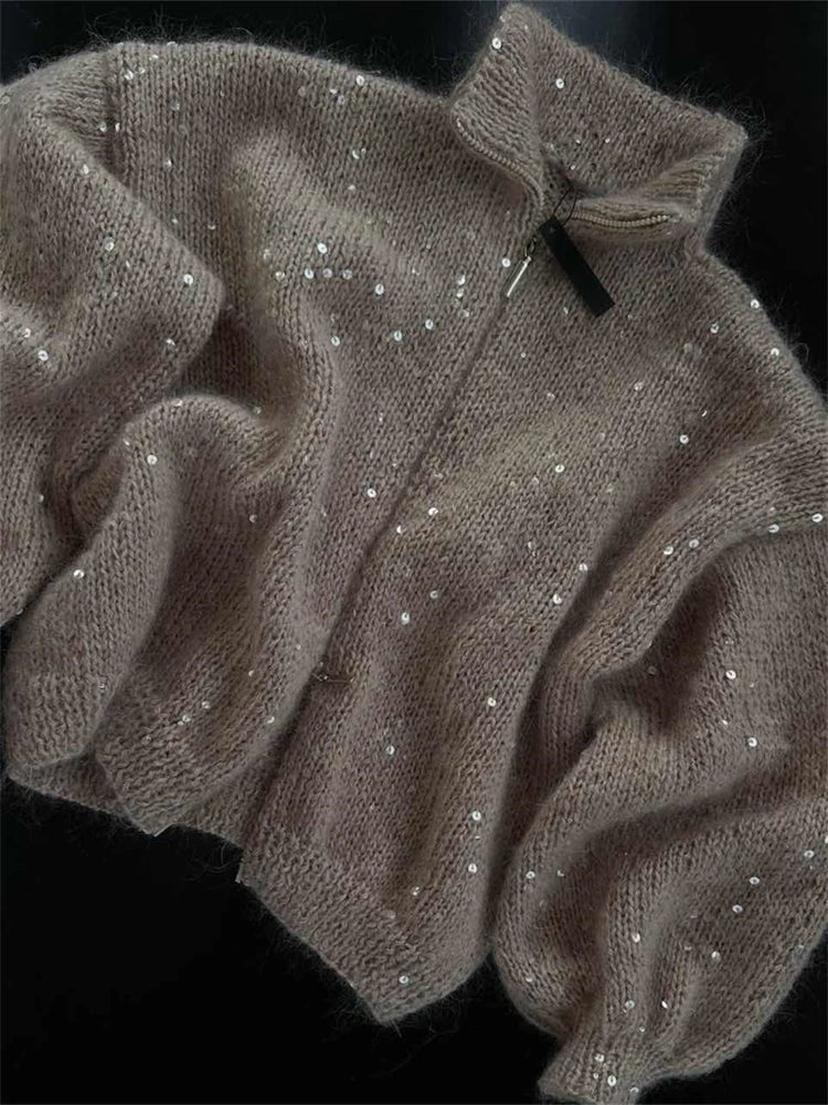 Sequin Knitted Cardigan