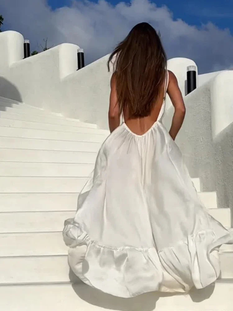 Beach Backless Loose Maxi Dress