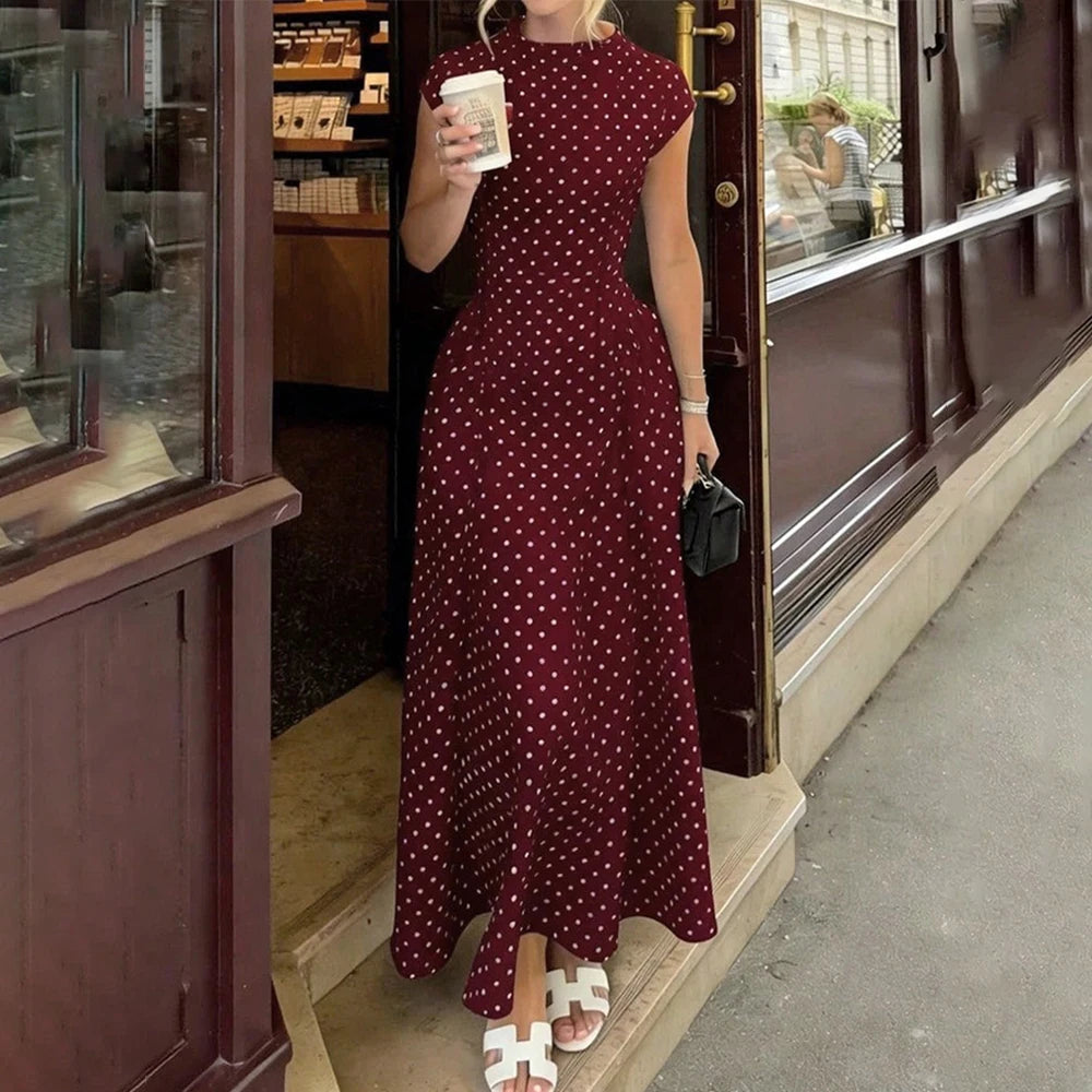 Polka Dot Long Dress Summer