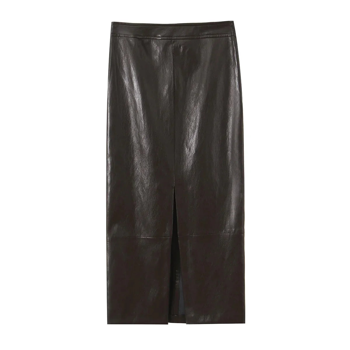 Leather Skirt Set with Belt