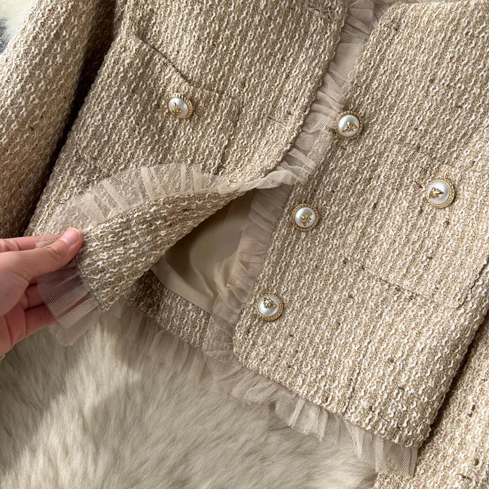 OMELLA Midi Dress +Tweed Jacket