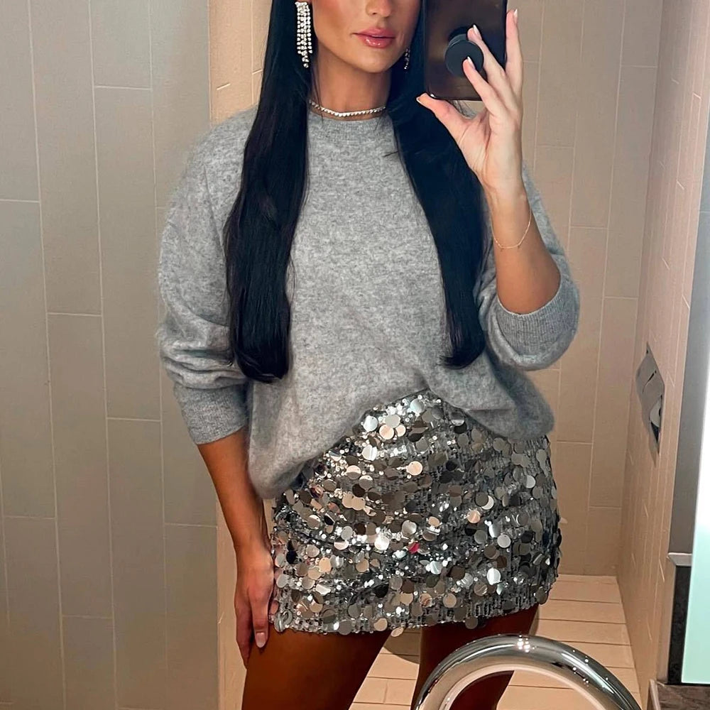 Short Sequins Skirt
