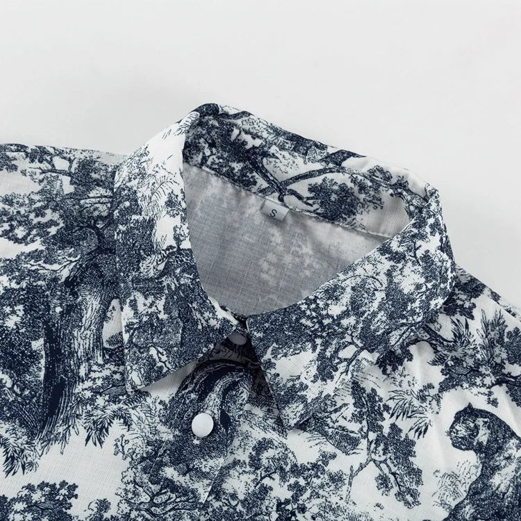 Gaby Floral Print Three Piece Shorts Set