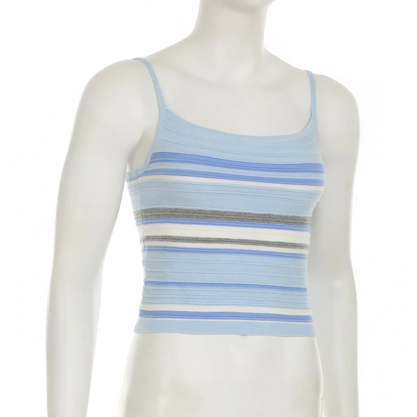 Striped Contrast Mini Skirt Set