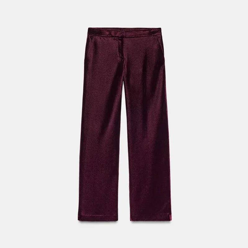 Velvet Blazer Pants Set