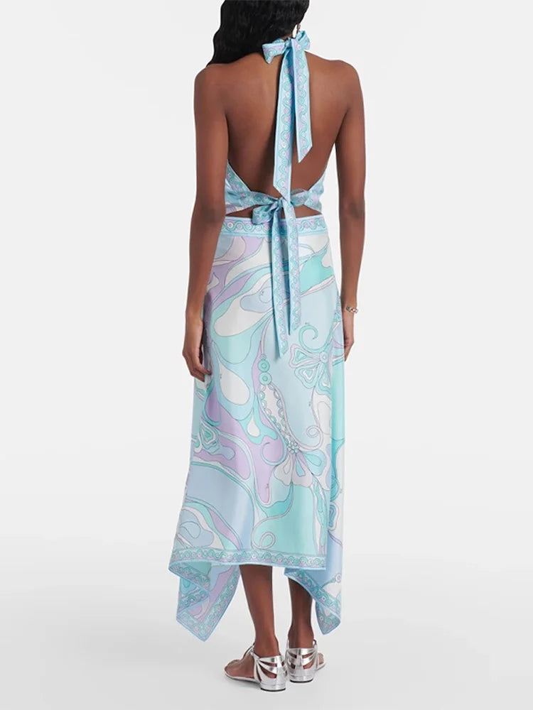 Punta Cana Satin Skirt Suits